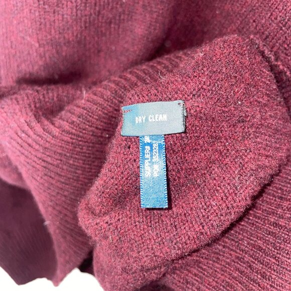 Polo Ralph Lauren Men's Sweater Lambswool Size XL V-Neck Maroon Long Sleeve - Picture 8 of 8